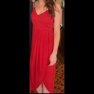 Elegant Red Sleeveless Dress